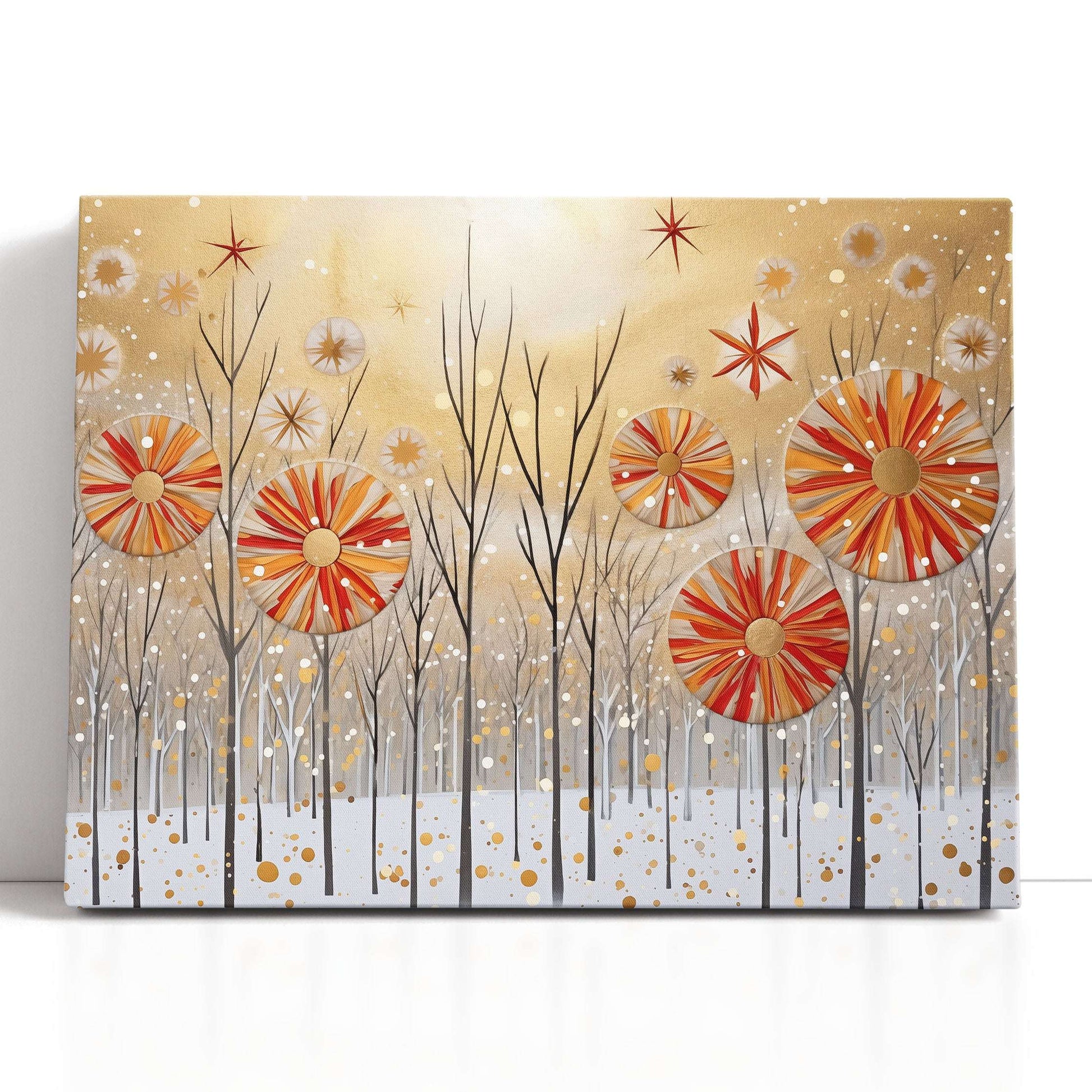 Festive Winter Forest - Canvas Print - Artoholica Ready to Hang Canvas Print