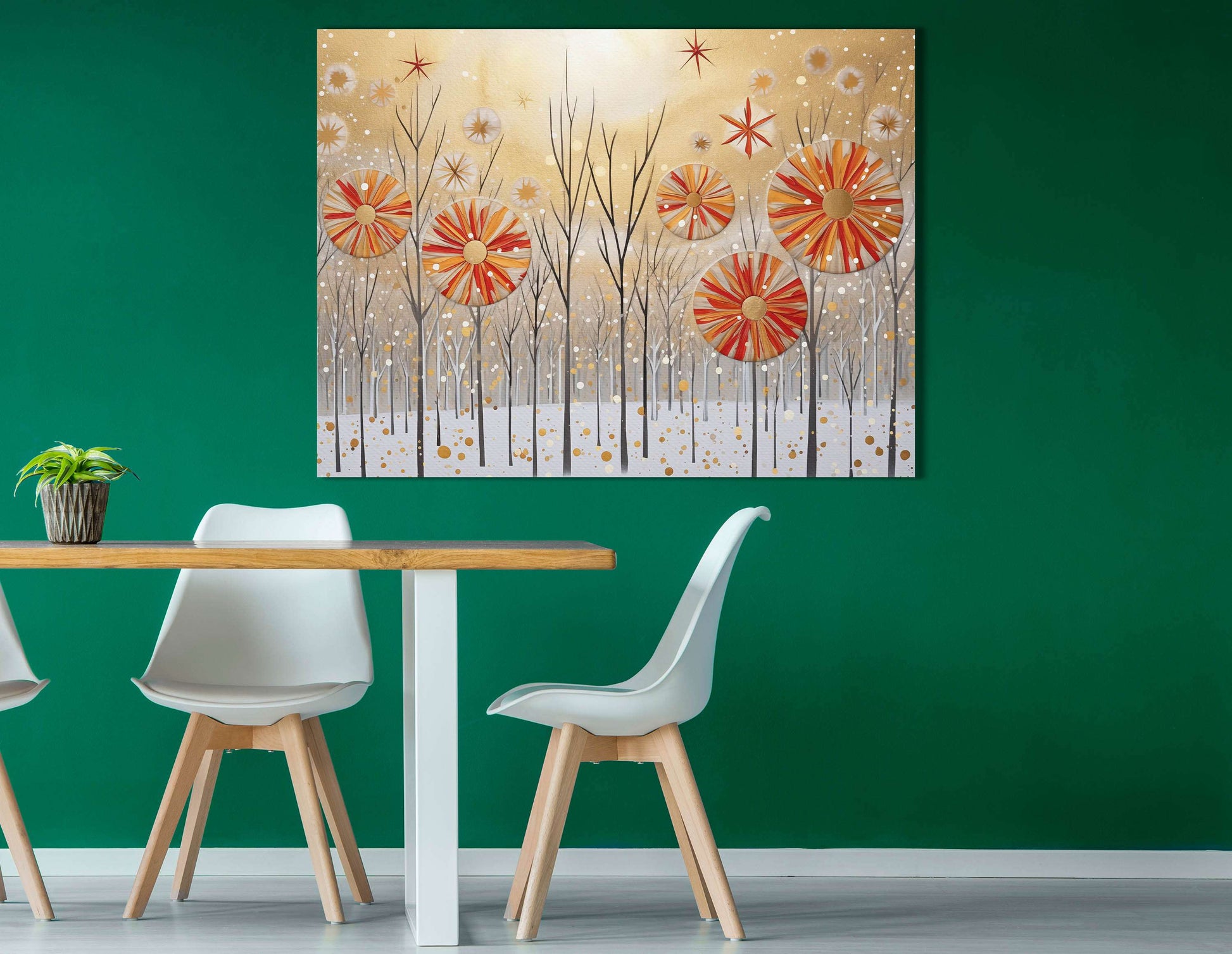 Festive Winter Forest - Canvas Print - Artoholica Ready to Hang Canvas Print