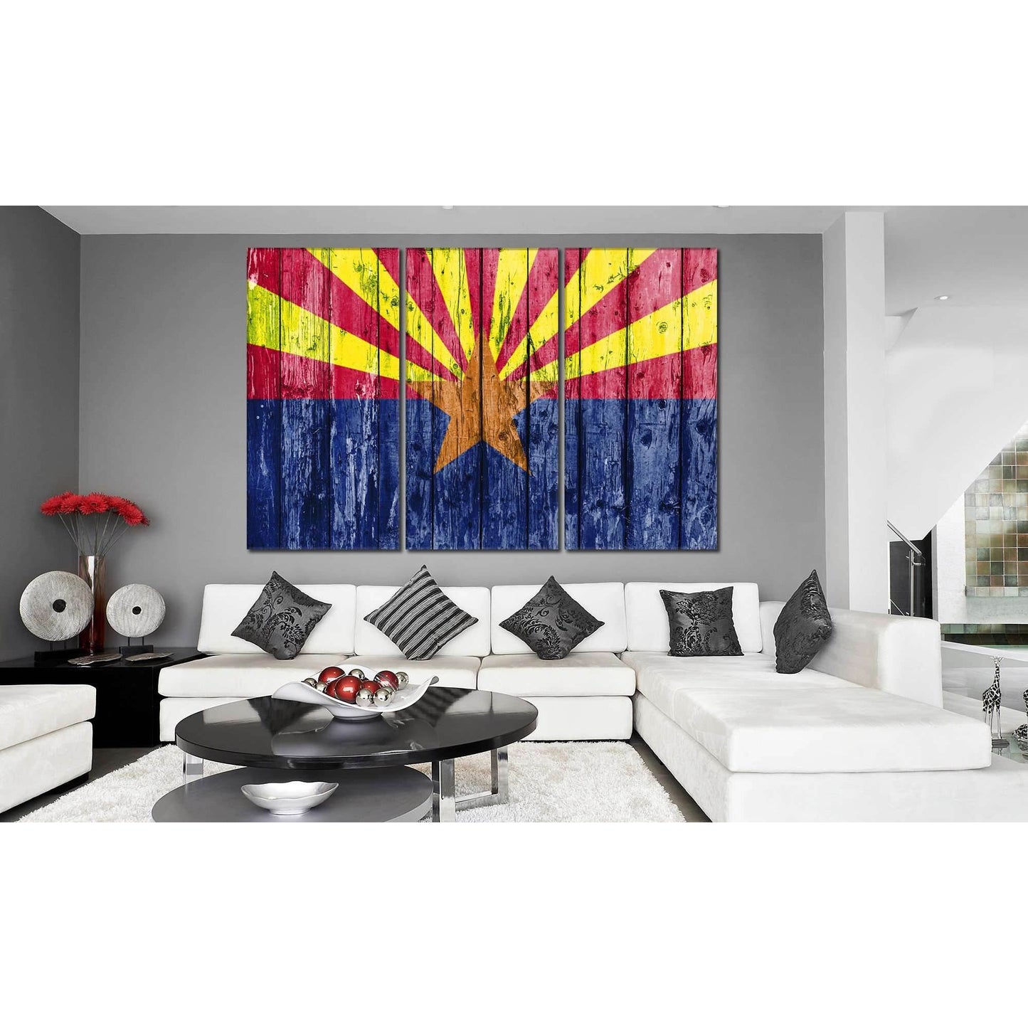 Flag of Arizona №834 Ready to Hang Canvas PrintCanvas art arrives ready to hang, with hanging accessories included and no additional framing required. Every canvas print is hand-crafted, made on-demand at our workshop and expertly stretched around 100% No