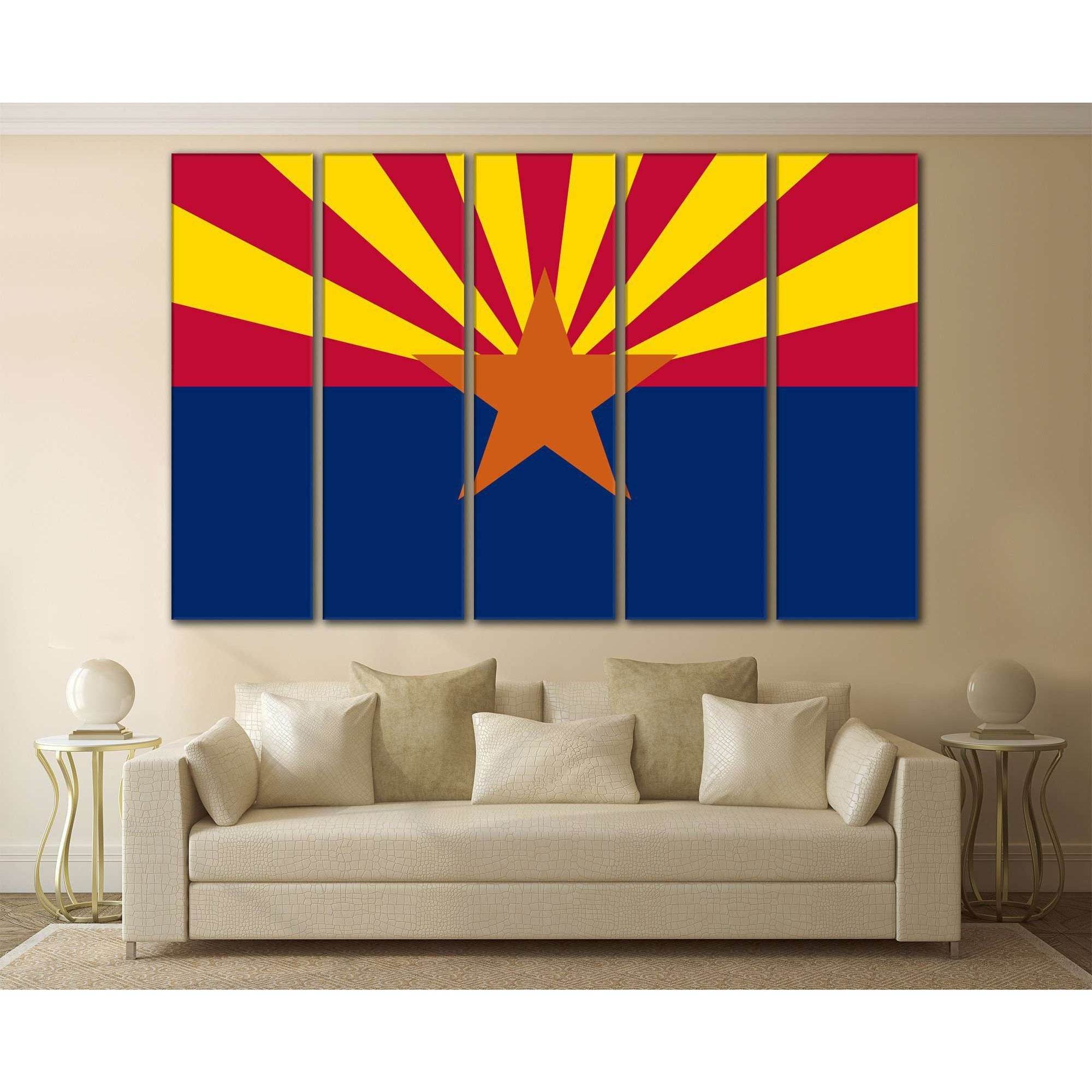 Flag of Arizona №833 Ready to Hang Canvas PrintCanvas art arrives ready to hang, with hanging accessories included and no additional framing required. Every canvas print is hand-crafted, made on-demand at our workshop and expertly stretched around 100% No