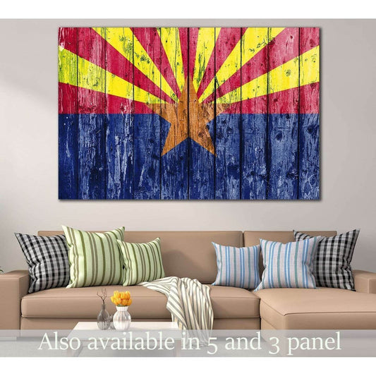 Flag of Arizona №834 Ready to Hang Canvas PrintCanvas art arrives ready to hang, with hanging accessories included and no additional framing required. Every canvas print is hand-crafted, made on-demand at our workshop and expertly stretched around 100% No