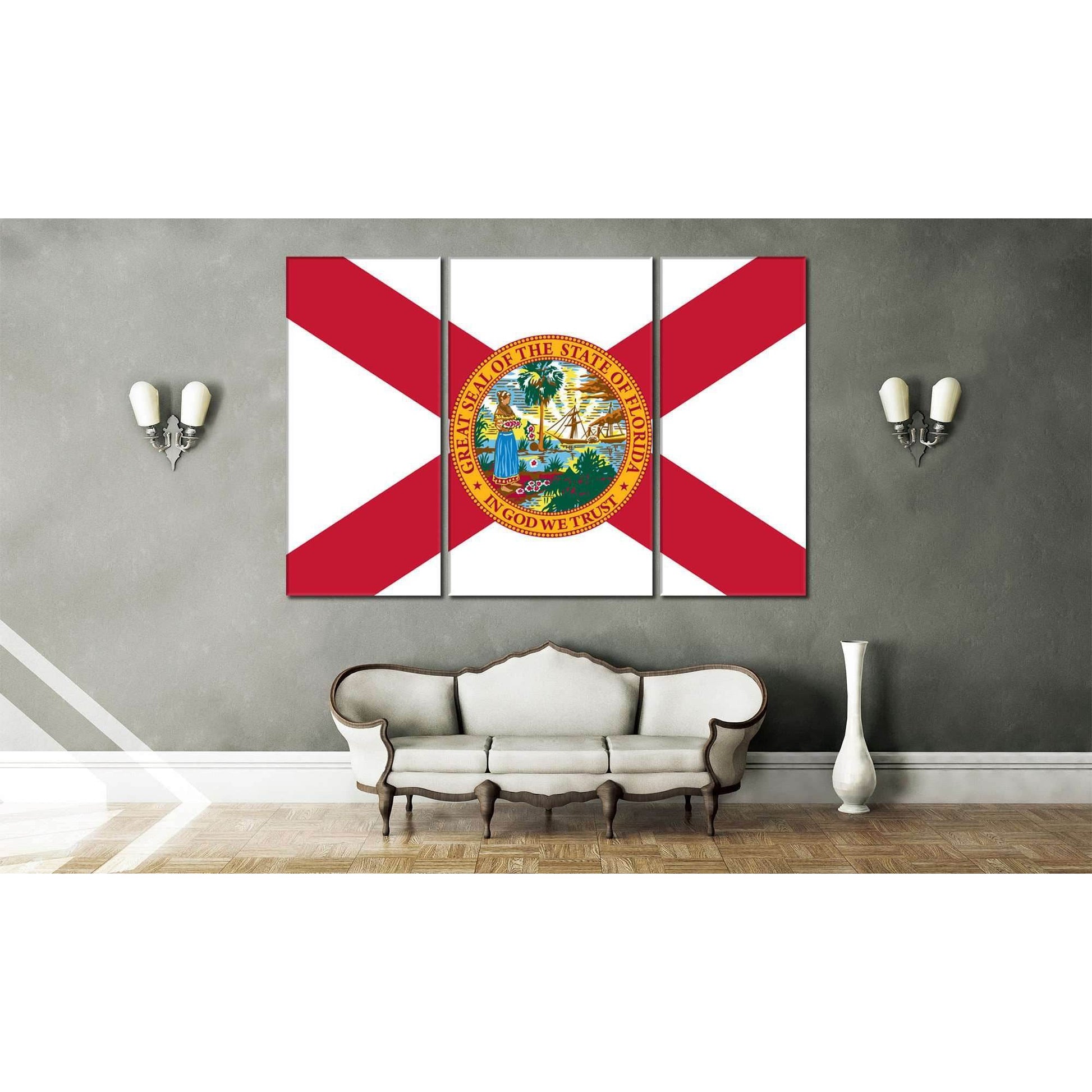 Flag of Florida №835 Ready to Hang Canvas PrintCanvas art arrives ready to hang, with hanging accessories included and no additional framing required. Every canvas print is hand-crafted, made on-demand at our workshop and expertly stretched around 100% No