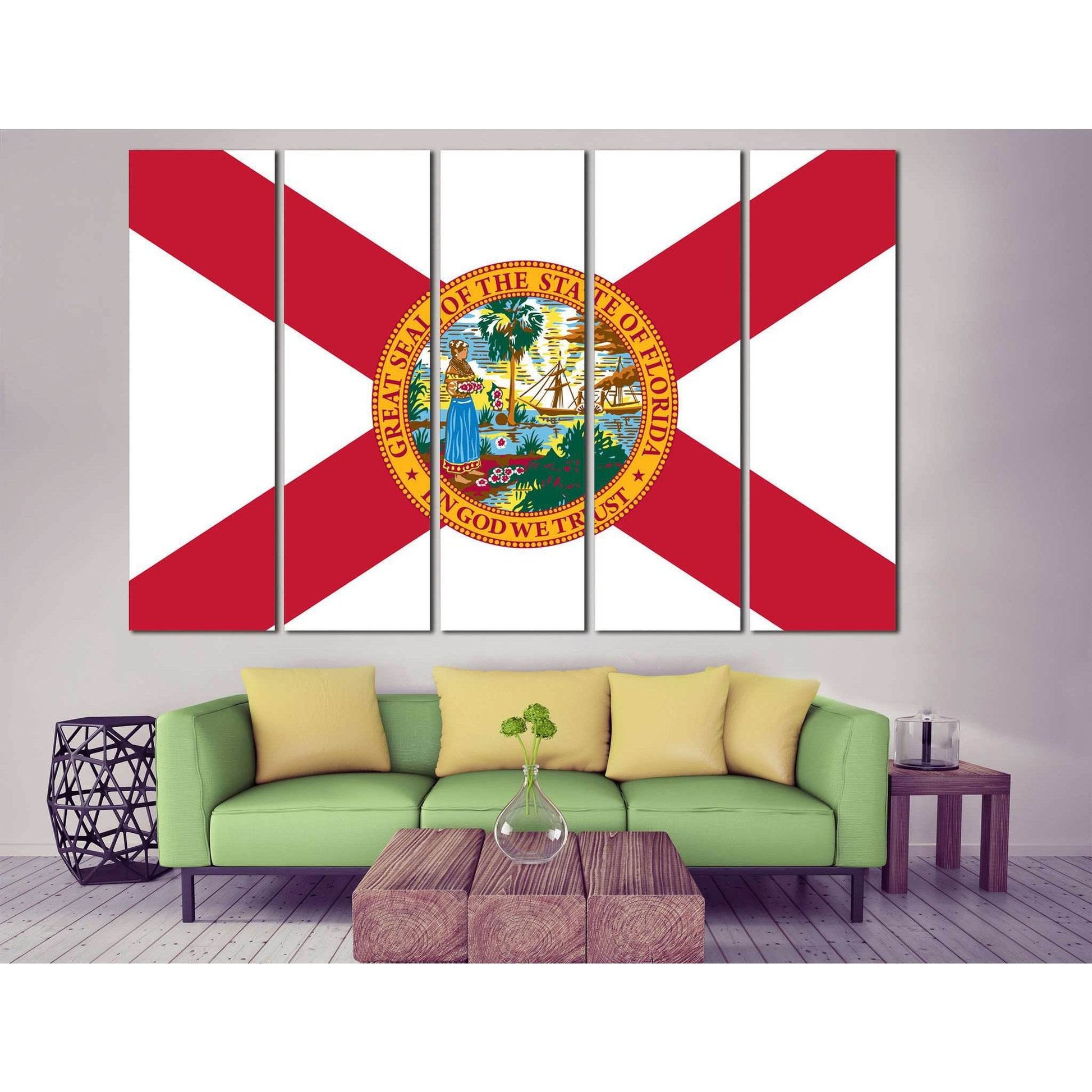 Flag of Florida №835 Ready to Hang Canvas PrintCanvas art arrives ready to hang, with hanging accessories included and no additional framing required. Every canvas print is hand-crafted, made on-demand at our workshop and expertly stretched around 100% No