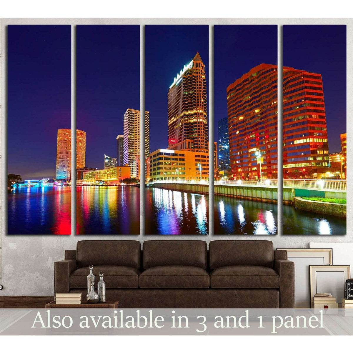 Florida Tampa skyline at sunset from Hillsborough river in US №1725 Ready to Hang Canvas PrintCanvas art arrives ready to hang, with hanging accessories included and no additional framing required. Every canvas print is hand-crafted, made on-demand at our