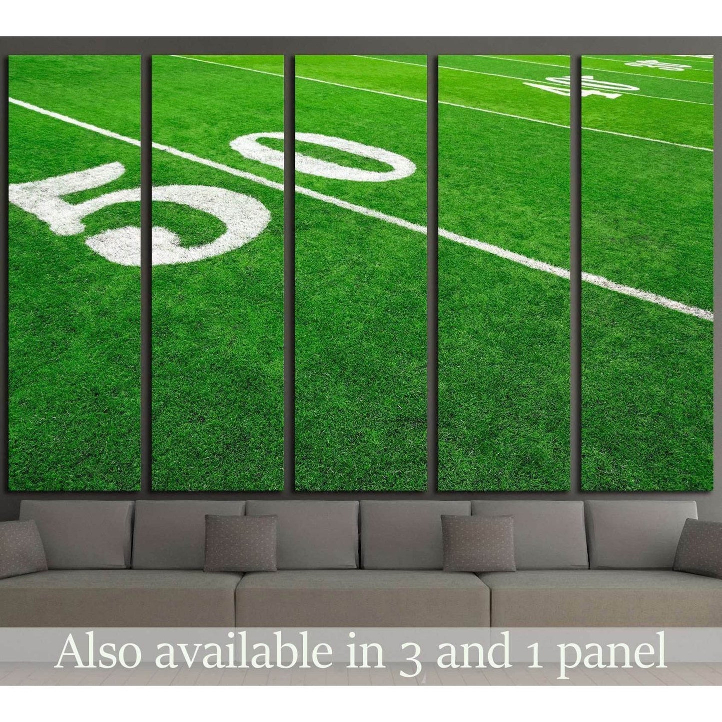 Football field №2129 Ready to Hang Canvas PrintCanvas art arrives ready to hang, with hanging accessories included and no additional framing required. Every canvas print is hand-crafted, made on-demand at our workshop and expertly stretched around 100% No