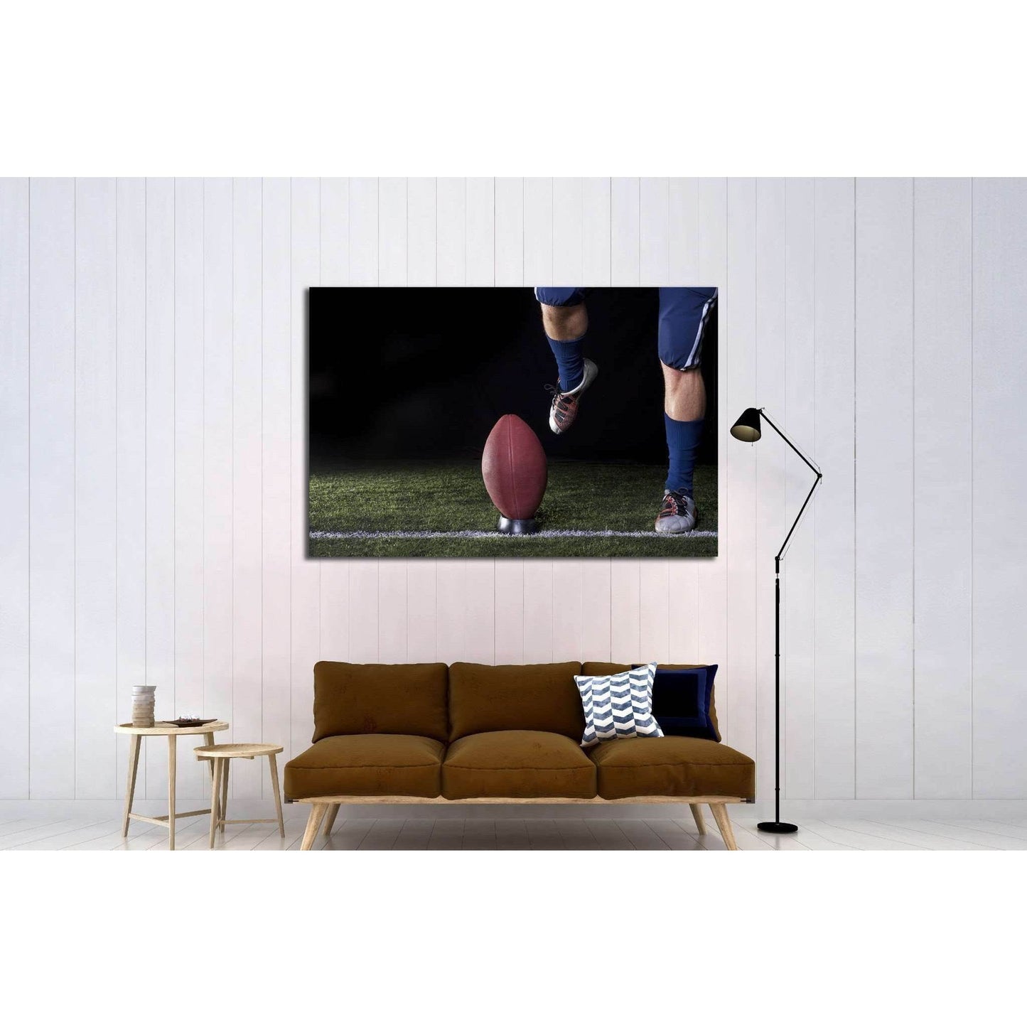 Football Kickoff Closeup №2118 Ready to Hang Canvas PrintCanvas art arrives ready to hang, with hanging accessories included and no additional framing required. Every canvas print is hand-crafted, made on-demand at our workshop and expertly stretched arou