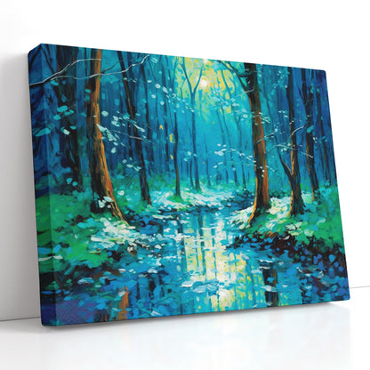 Forest Stream in Early Spring - Canvas Print - Artoholica Ready to Hang Canvas Print