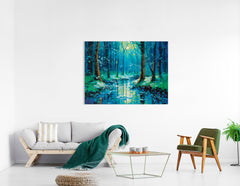 Forest Stream in Early Spring - Canvas Print - Artoholica Ready to Hang Canvas Print