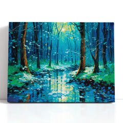 Forest Stream in Early Spring - Canvas Print - Artoholica Ready to Hang Canvas Print