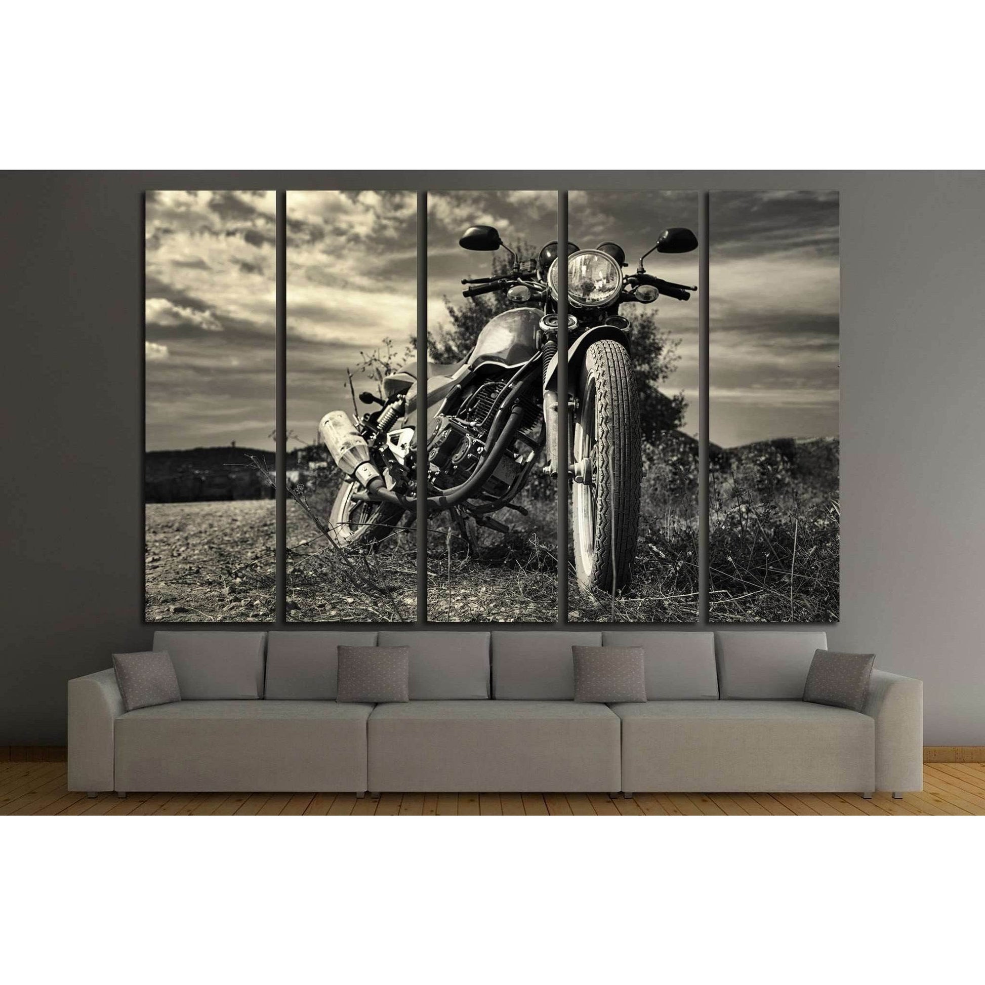 Freedom.Motorbike under sky №1868 Ready to Hang Canvas PrintCanvas art arrives ready to hang, with hanging accessories included and no additional framing required. Every canvas print is hand-crafted, made on-demand at our workshop and expertly stretched a