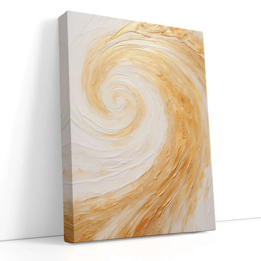 Frosted Gold Swirls - Canvas Print - Artoholica Ready to Hang Canvas Print