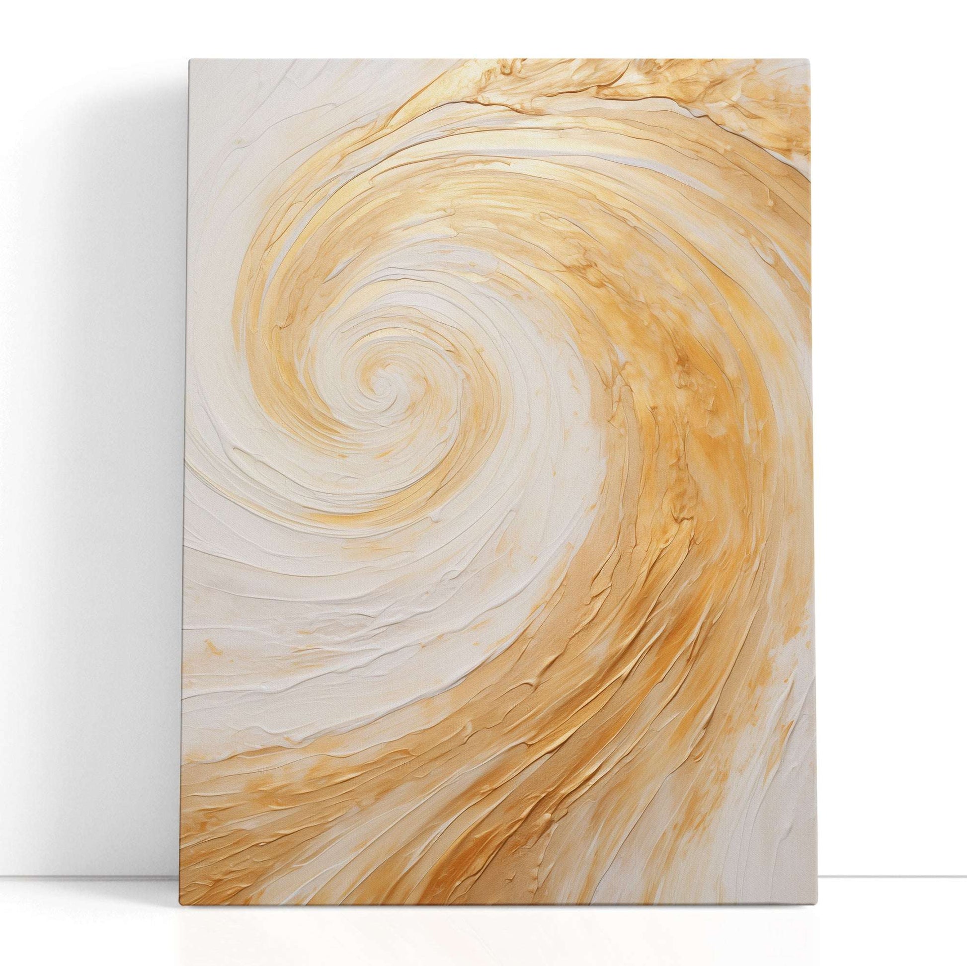 Frosted Gold Swirls - Canvas Print - Artoholica Ready to Hang Canvas Print