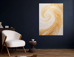Frosted Gold Swirls - Canvas Print - Artoholica Ready to Hang Canvas Print