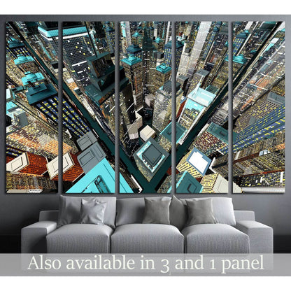 Generic urban architecture and skyscrapers forming a huge city №2048 Ready to Hang Canvas PrintCanvas art arrives ready to hang, with hanging accessories included and no additional framing required. Every canvas print is hand-crafted, made on-demand at ou