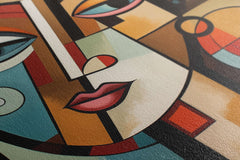 Geometric Abstract Woman's Face - Canvas Print - Artoholica Ready to Hang Canvas Print