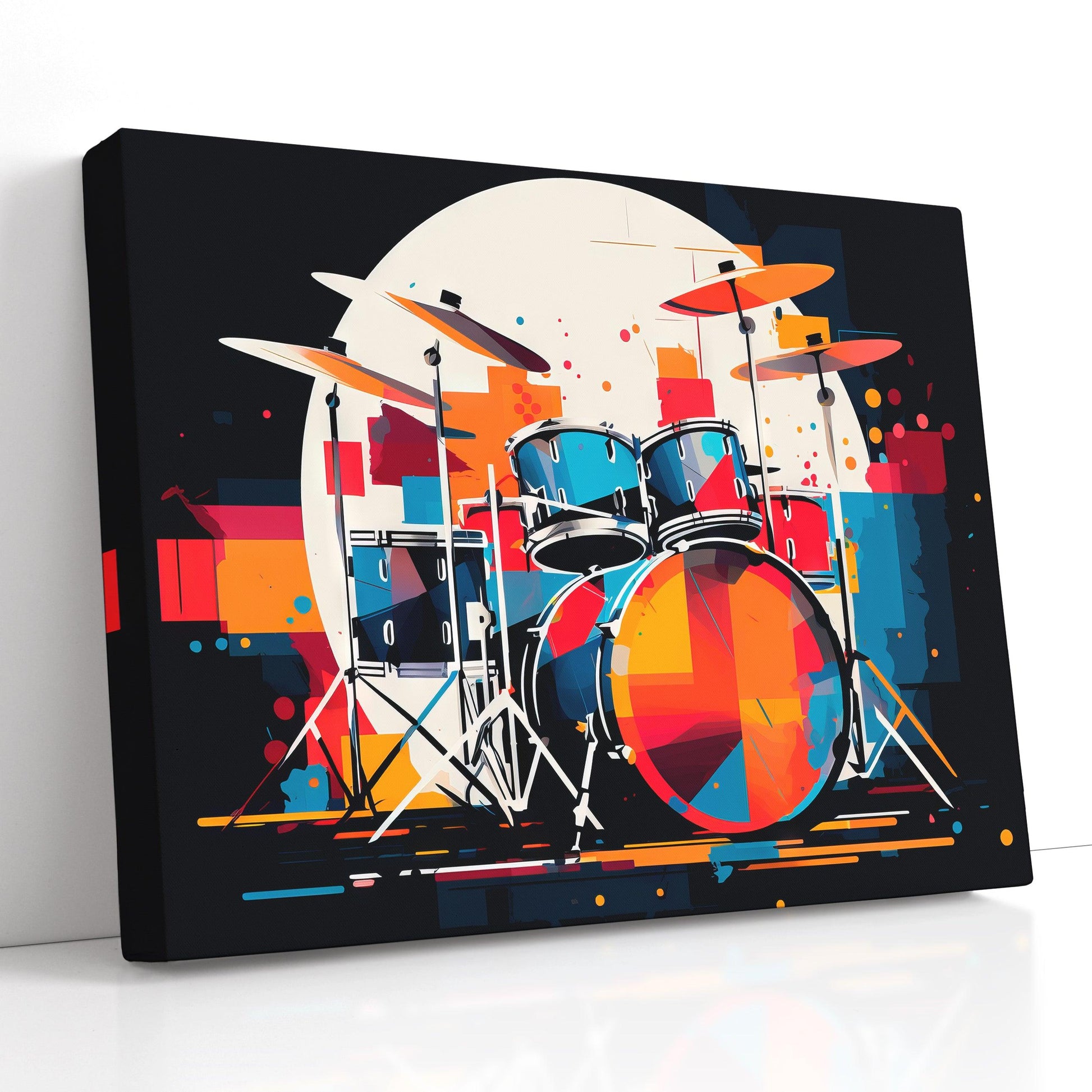 Geometric Abstraction Drum Set - Canvas Print - Artoholica Ready to Hang Canvas Print