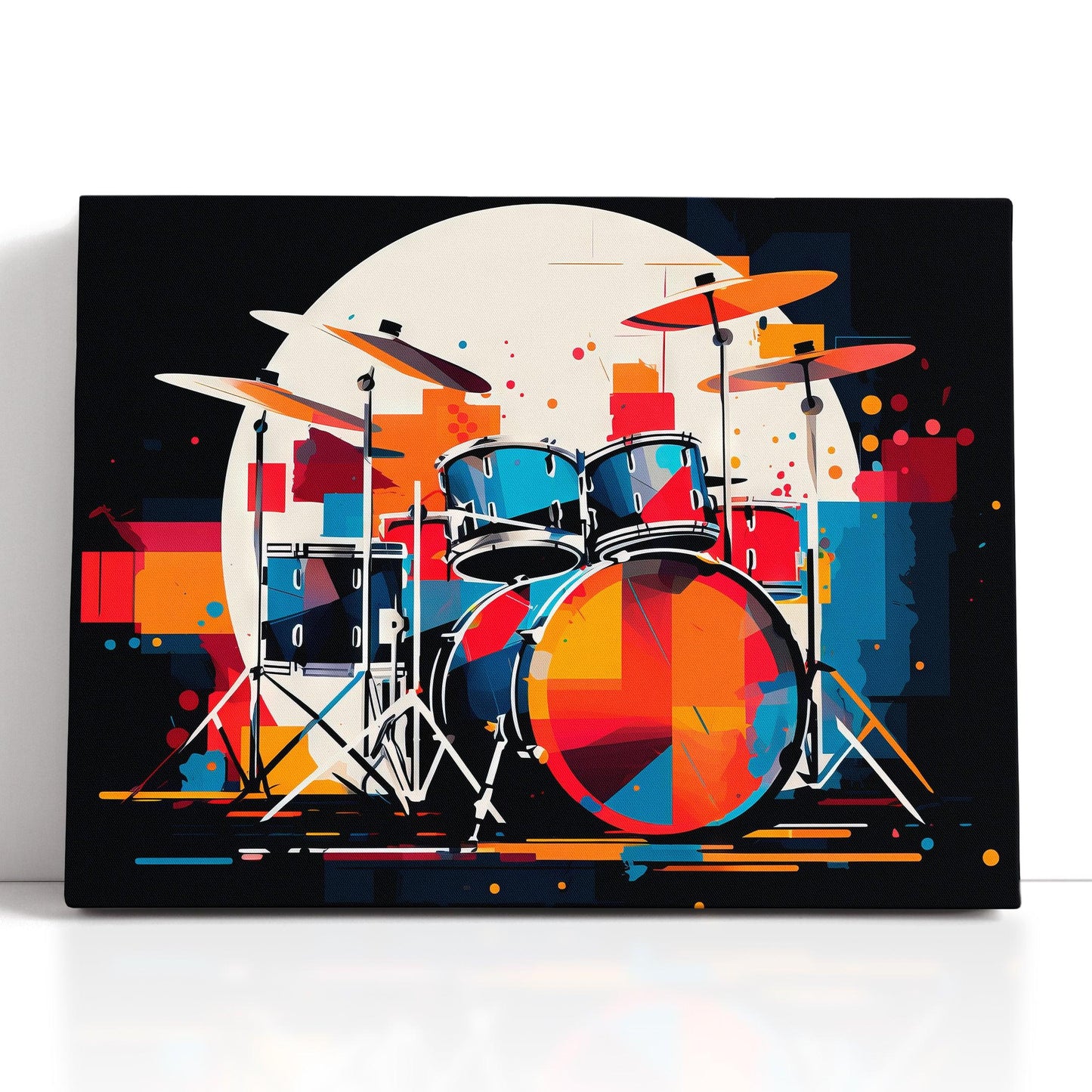 Geometric Abstraction Drum Set - Canvas Print - Artoholica Ready to Hang Canvas Print