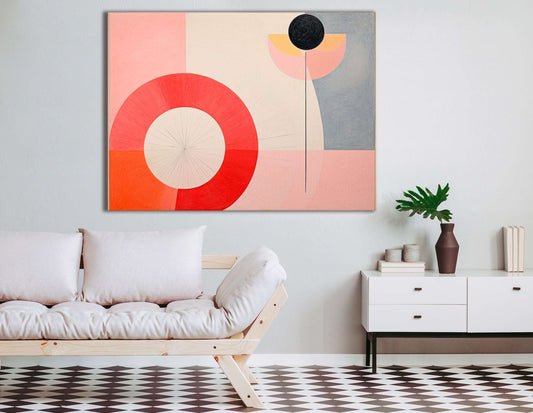 Geometric Harmony of Pastel Hues - Canvas Print - Artoholica Ready to Hang Canvas Print