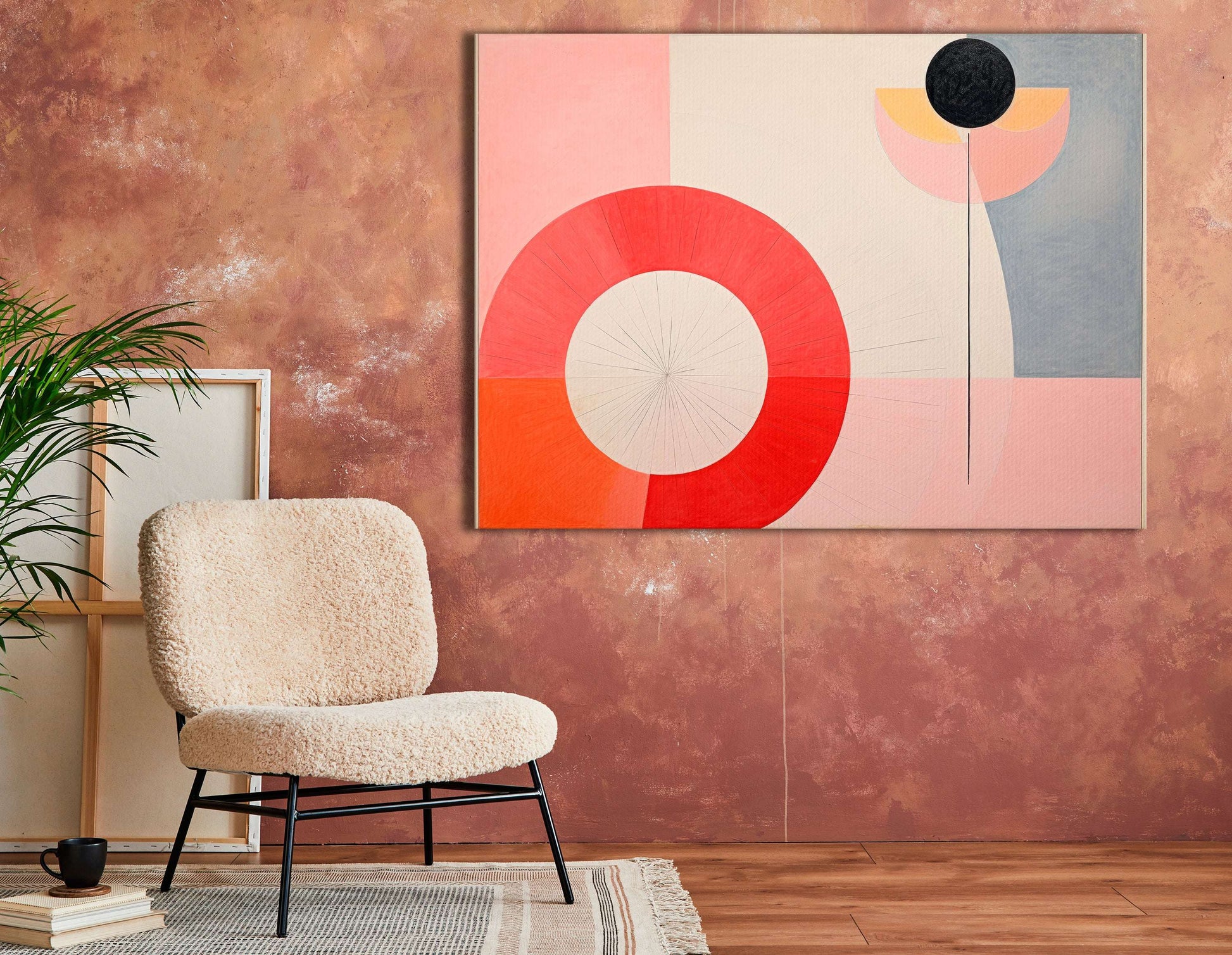 Geometric Harmony of Pastel Hues - Canvas Print - Artoholica Ready to Hang Canvas Print