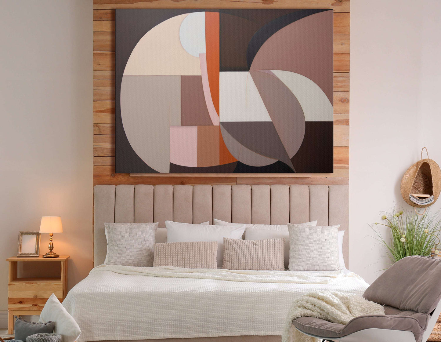 Geometric Interplay of Colors - Canvas Print - Artoholica Ready to Hang Canvas Print