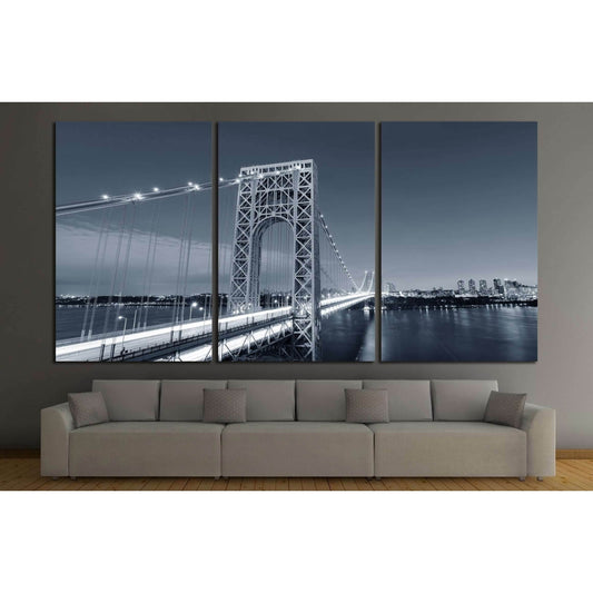 George Washington Bridge black and white over Hudson River №2604 Ready to Hang Canvas PrintCanvas art arrives ready to hang, with hanging accessories included and no additional framing required. Every canvas print is hand-crafted, made on-demand at our wo
