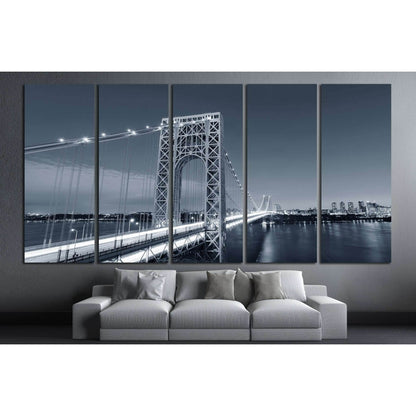 George Washington Bridge black and white over Hudson River №2604 Ready to Hang Canvas PrintCanvas art arrives ready to hang, with hanging accessories included and no additional framing required. Every canvas print is hand-crafted, made on-demand at our wo