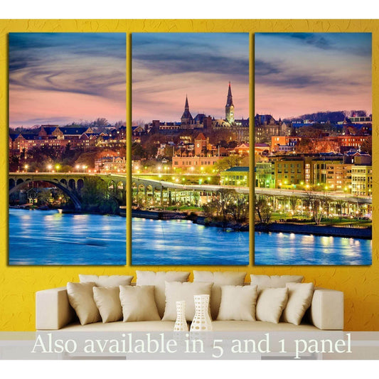 Georgetown, Washington, DC skyline on the Potomac River №1360 Ready to Hang Canvas PrintCanvas art arrives ready to hang, with hanging accessories included and no additional framing required. Every canvas print is hand-crafted, made on-demand at our works