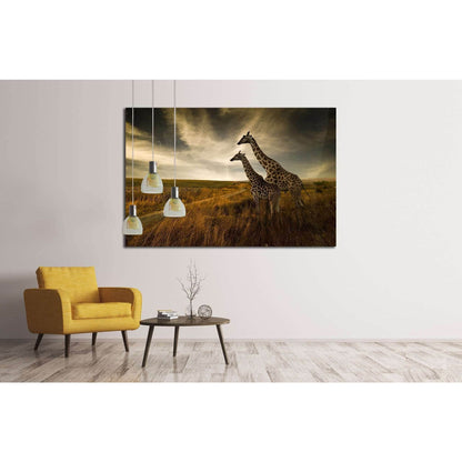 Giraffes and The Landscape №1836 Ready to Hang Canvas PrintCanvas art arrives ready to hang, with hanging accessories included and no additional framing required. Every canvas print is hand-crafted, made on-demand at our workshop and expertly stretched ar