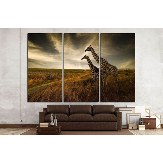 Giraffes and The Landscape №1836 Ready to Hang Canvas PrintCanvas art arrives ready to hang, with hanging accessories included and no additional framing required. Every canvas print is hand-crafted, made on-demand at our workshop and expertly stretched ar