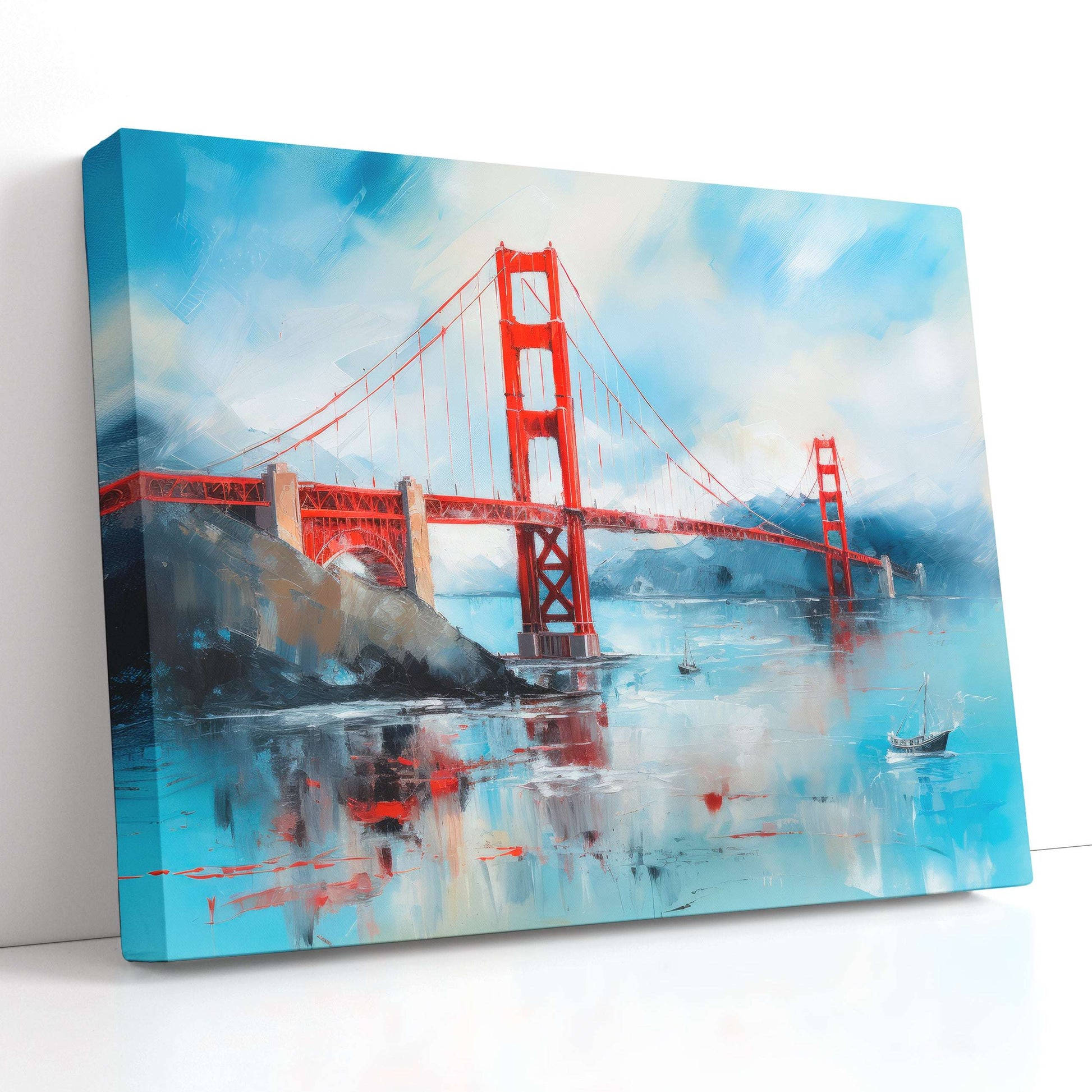 Golden Gate Bridge Seascape - Canvas Print - Artoholica Ready to Hang Canvas Print