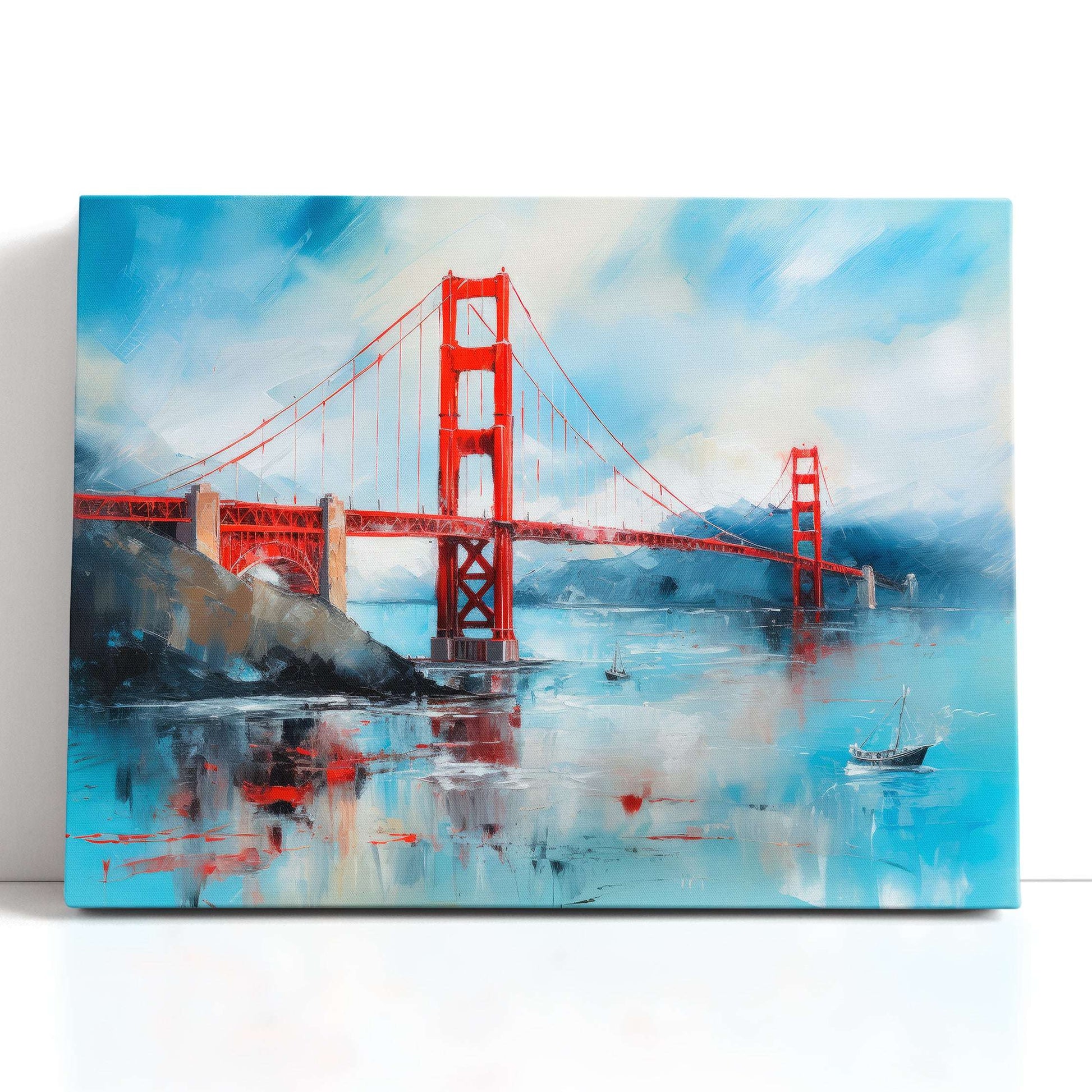 Golden Gate Bridge Seascape - Canvas Print - Artoholica Ready to Hang Canvas Print