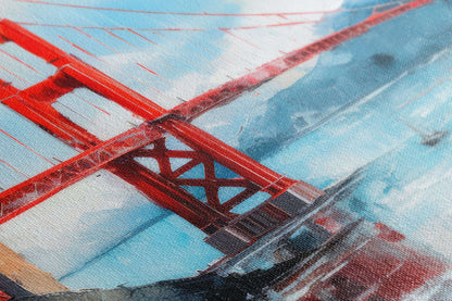 Golden Gate Bridge Seascape - Canvas Print - Artoholica Ready to Hang Canvas Print