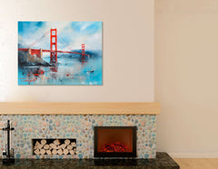 Golden Gate Bridge Seascape - Canvas Print - Artoholica Ready to Hang Canvas Print