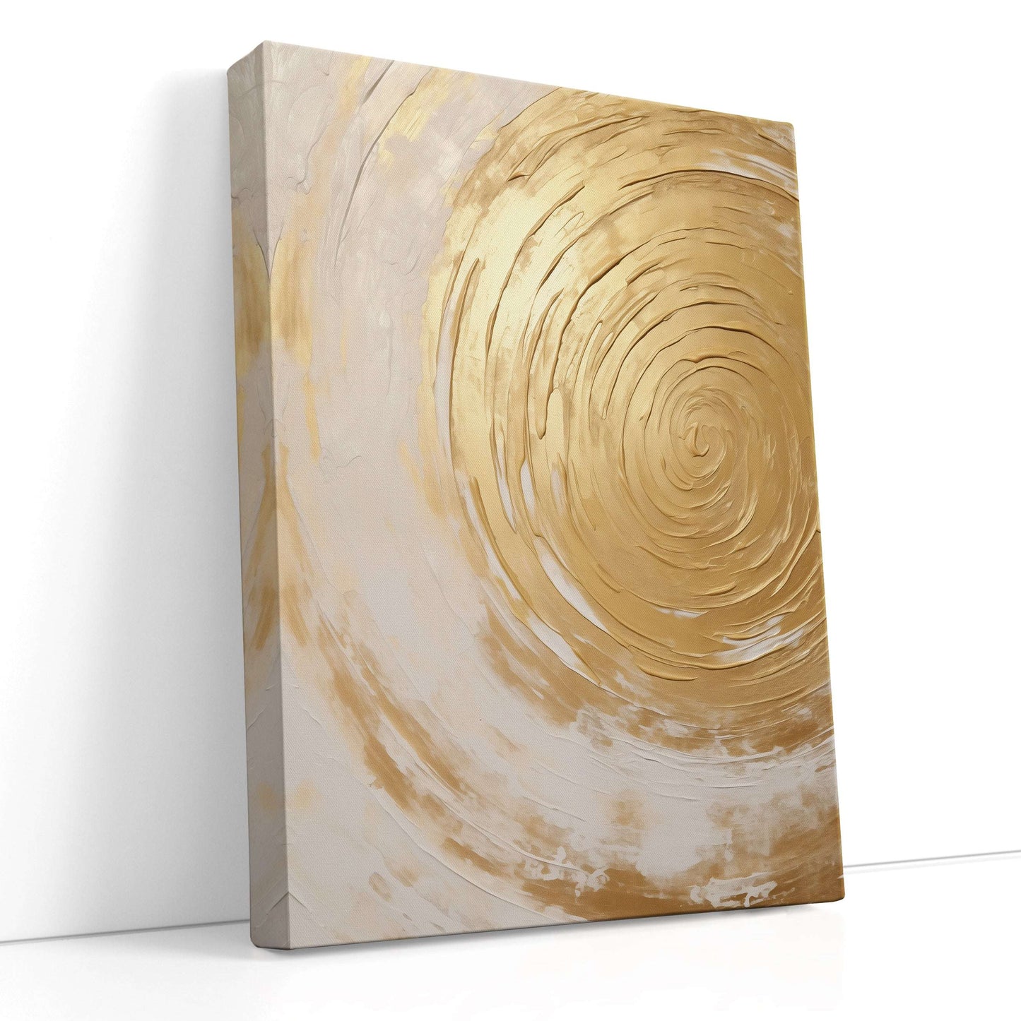 Golden Swirl Spiral Pattern - Canvas Print - Artoholica Ready to Hang Canvas Print