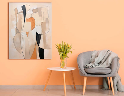 Graceful Curves in a Muted Palette - Canvas Print - Artoholica Ready to Hang Canvas Print