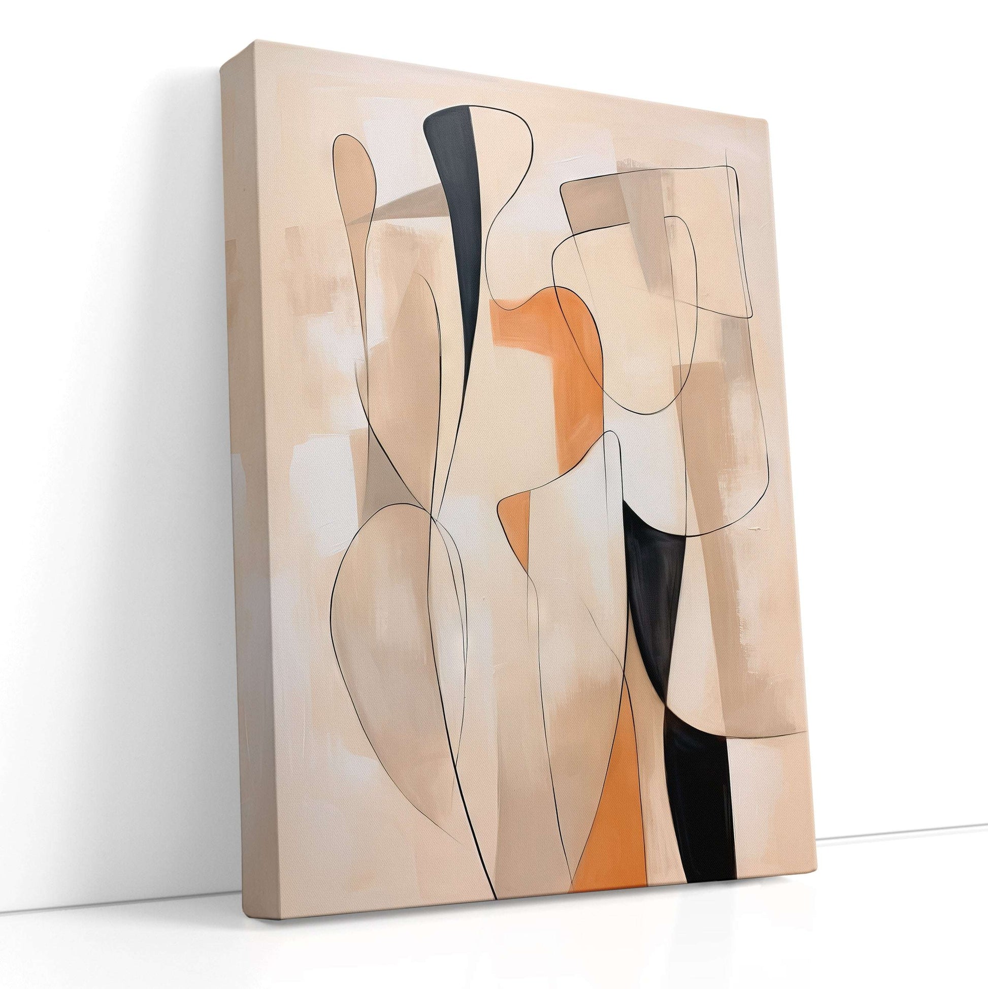 Graceful Curves in a Muted Palette - Canvas Print - Artoholica Ready to Hang Canvas Print