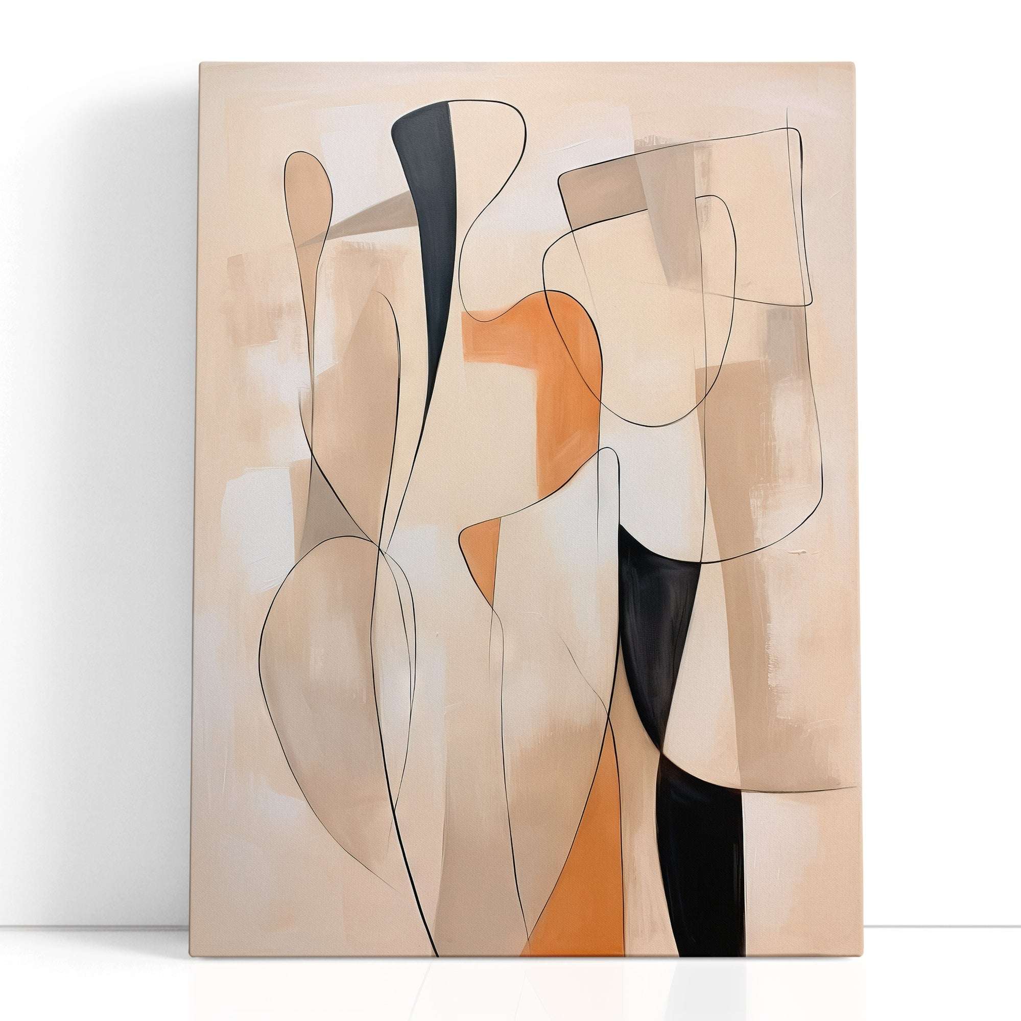 Graceful Curves in a Muted Palette - Canvas Print - Artoholica Ready to Hang Canvas Print