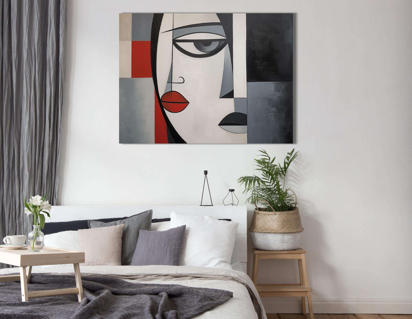 Graphic Abstract Face - Canvas Print - Artoholica Ready to Hang Canvas Print