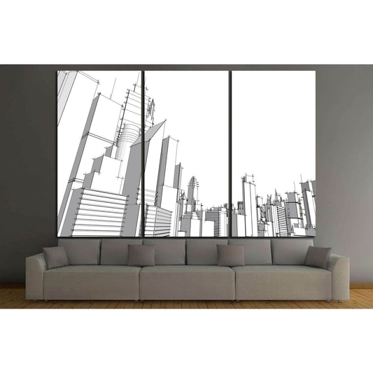 Grey city №1446 Ready to Hang Canvas PrintCanvas art arrives ready to hang, with hanging accessories included and no additional framing required. Every canvas print is hand-crafted, made on-demand at our workshop and expertly stretched around 100% North A