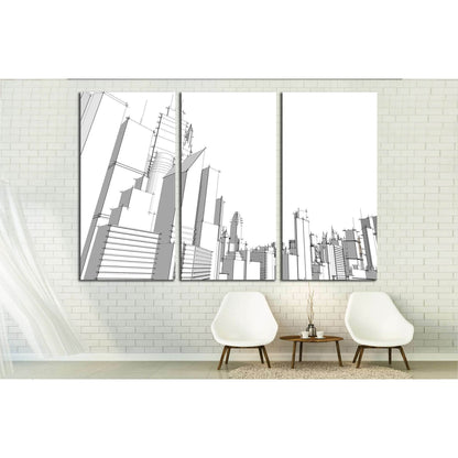 Grey city №1925 Ready to Hang Canvas PrintCanvas art arrives ready to hang, with hanging accessories included and no additional framing required. Every canvas print is hand-crafted, made on-demand at our workshop and expertly stretched around 100% North A