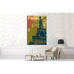 Grunge style Eiffel Tower layout №4524 Ready to Hang Canvas PrintCanvas art arrives ready to hang, with hanging accessories included and no additional framing required. Every canvas print is hand-crafted, made on-demand at our workshop and expertly stretc