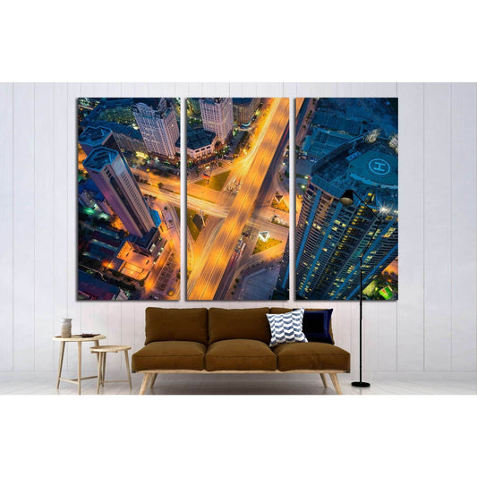 Hanoi cityscape, intersection Pham Hung - Duong Dinh Nghe, Vietnam №1555 Ready to Hang Canvas PrintCanvas art arrives ready to hang, with hanging accessories included and no additional framing required. Every canvas print is hand-crafted, made on-demand a