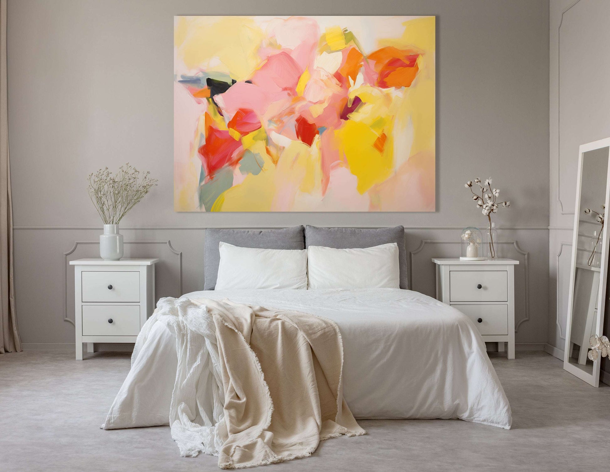 Harmonious Brushstroke Floral - Canvas Print - Artoholica Ready to Hang Canvas Print