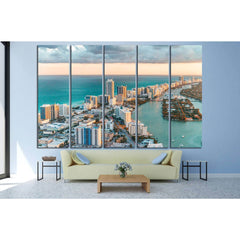 Helicopter view of South Beach, Miami №1258 Ready to Hang Canvas PrintCanvas art arrives ready to hang, with hanging accessories included and no additional framing required. Every canvas print is hand-crafted, made on-demand at our workshop and expertly s
