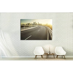 Highway overpass motion blur with city background №2299 Ready to Hang Canvas PrintCanvas art arrives ready to hang, with hanging accessories included and no additional framing required. Every canvas print is hand-crafted, made on-demand at our workshop an