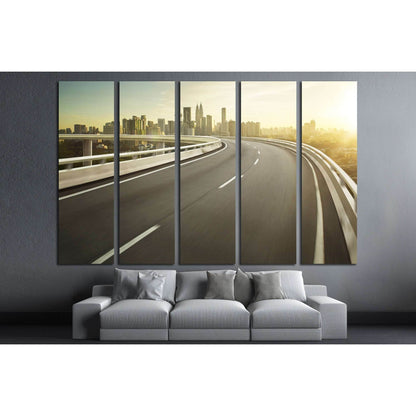 Highway overpass motion blur with city background №2299 Ready to Hang Canvas PrintCanvas art arrives ready to hang, with hanging accessories included and no additional framing required. Every canvas print is hand-crafted, made on-demand at our workshop an