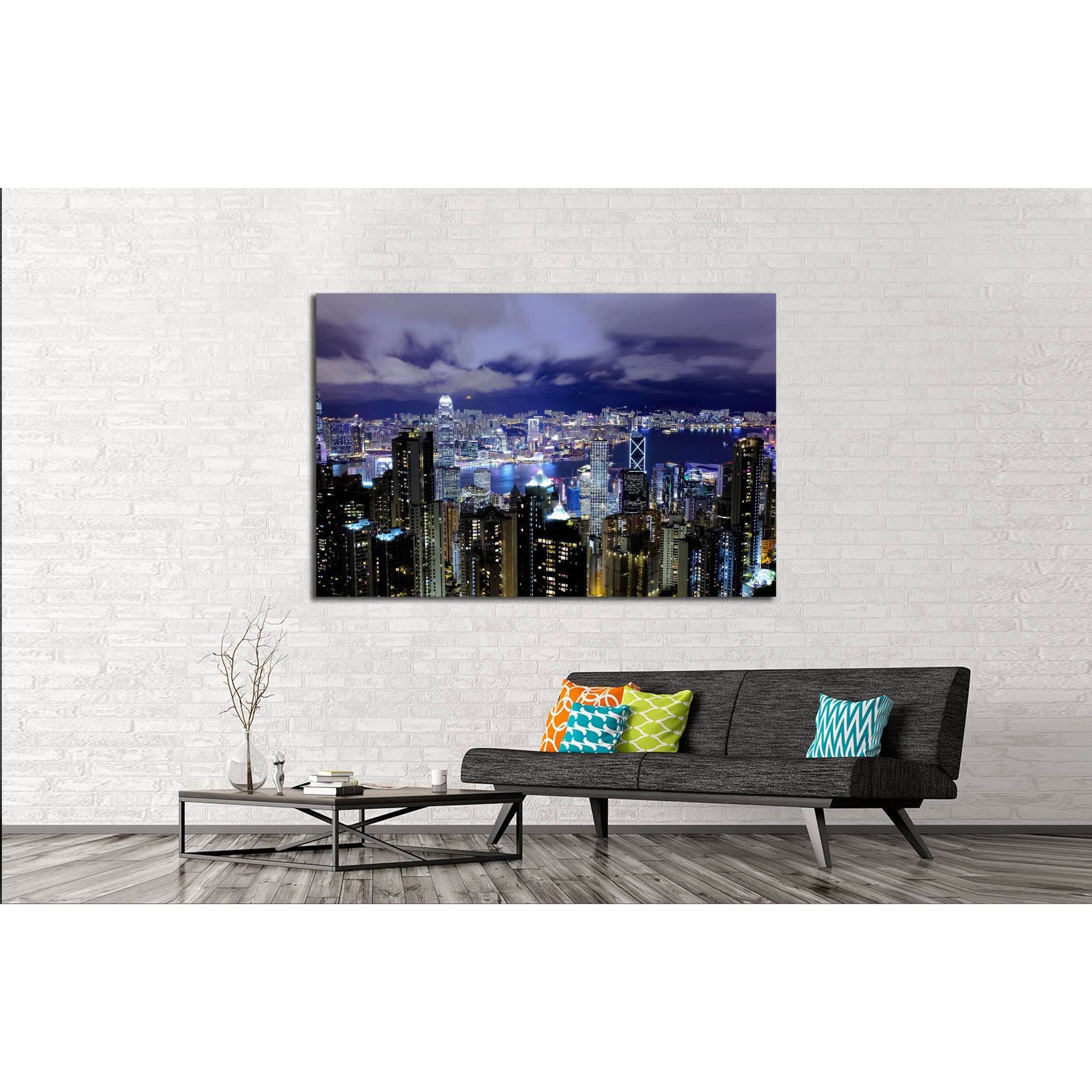 Hong Kong at night №2606 Ready to Hang Canvas PrintCanvas art arrives ready to hang, with hanging accessories included and no additional framing required. Every canvas print is hand-crafted, made on-demand at our workshop and expertly stretched around 100