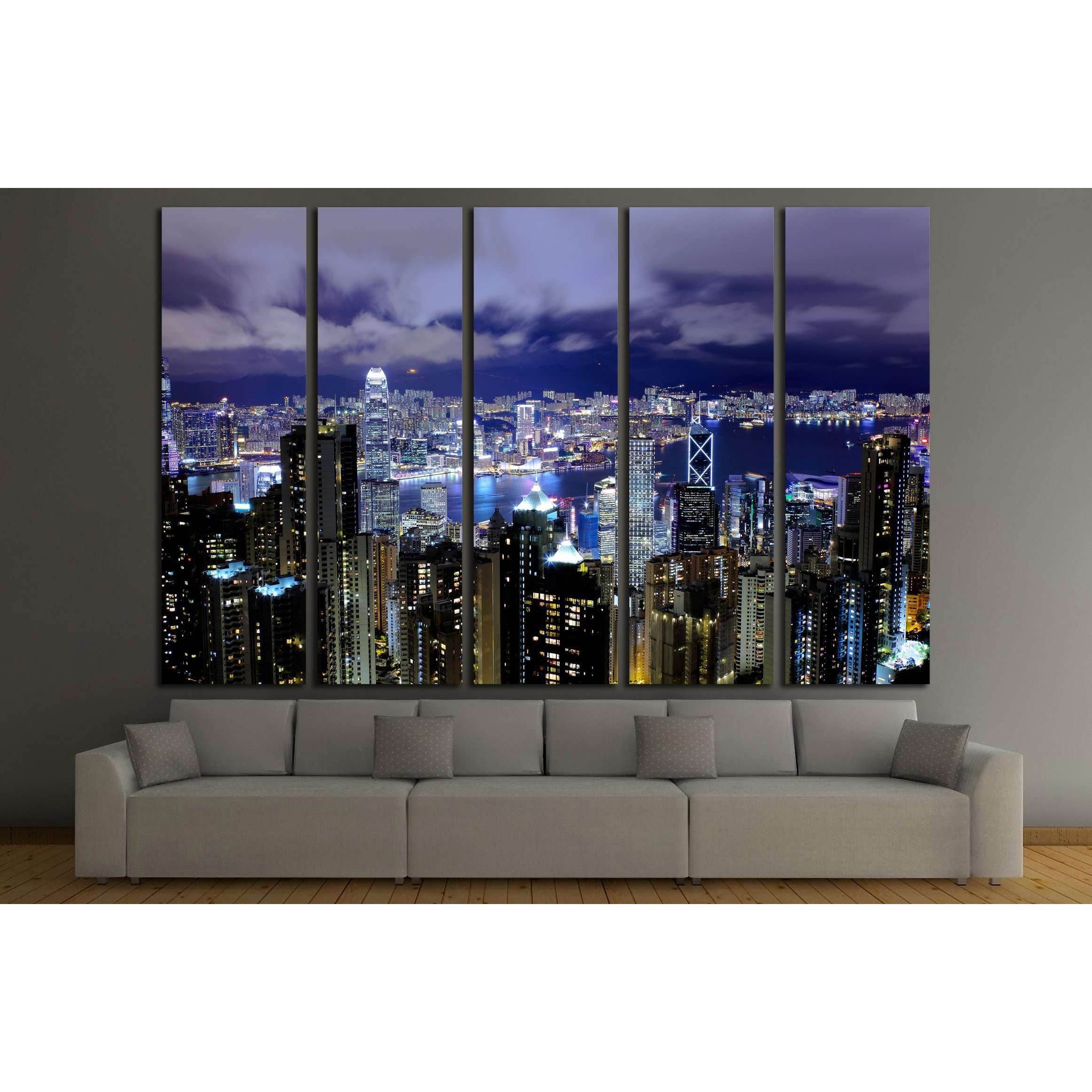 Hong Kong at night №2606 Ready to Hang Canvas PrintCanvas art arrives ready to hang, with hanging accessories included and no additional framing required. Every canvas print is hand-crafted, made on-demand at our workshop and expertly stretched around 100
