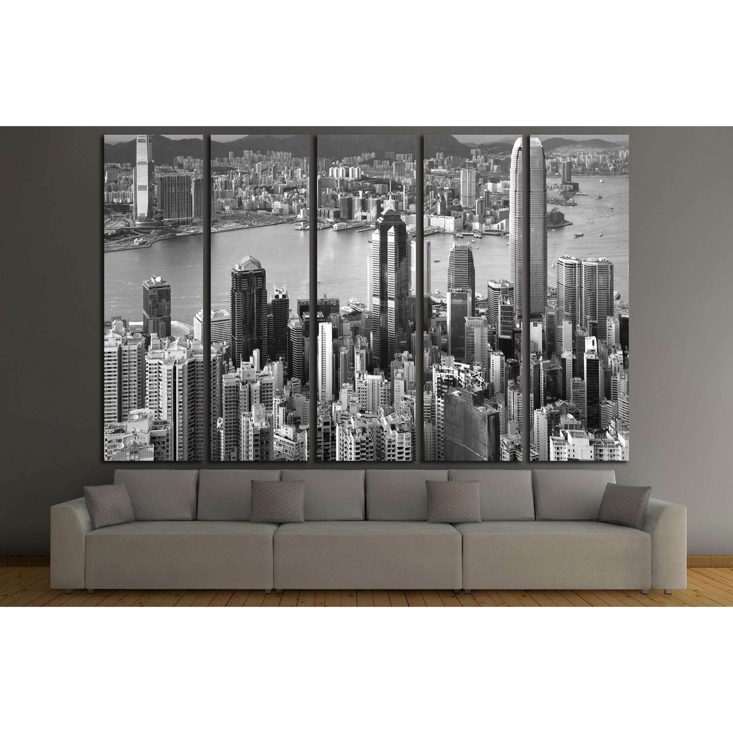 Hong Kong , black and white №2237 Ready to Hang Canvas PrintCanvas art arrives ready to hang, with hanging accessories included and no additional framing required. Every canvas print is hand-crafted, made on-demand at our workshop and expertly stretched a