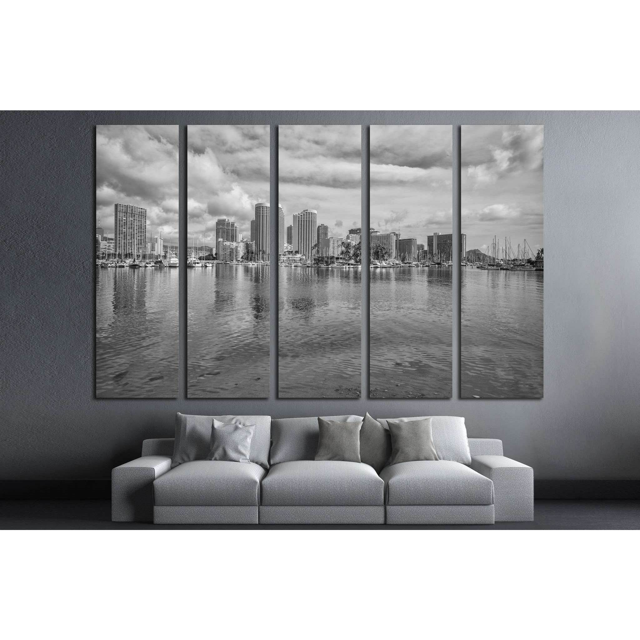Honolulu, Hawaii, USA, Ala Wai Lagoon and Harbor №1771 Ready to Hang Canvas PrintCanvas art arrives ready to hang, with hanging accessories included and no additional framing required. Every canvas print is hand-crafted, made on-demand at our workshop and